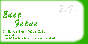 edit felde business card